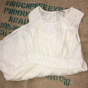 Lucky Brand White Cotton Dress, Sz S